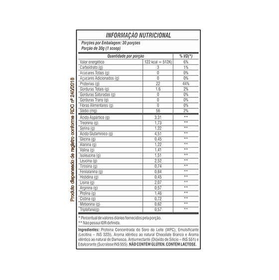 Whey Senses Chocolate Branco de Damasco